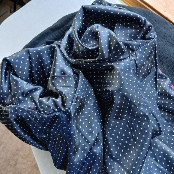 Iris Basic Black Double Breasted Peacoat Juniors M Repaired Vintage Y2K skirted - Picture 4 of 16